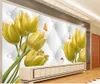 sfondi personalizzati 3d murales per lo sfondo del salone 3D stereo soft pack tulipano sfondi 3d TV parete di fondo