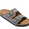 Hot Sale-Sandals Women Casual Shoes Double Buckle Famous Brand Arizona Summer Beach Top Quality Genuine Leather Slippers With Orignal Box