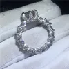 Vecalon Lovers Vintage Ring 925 Sterling Silber 3ct Diamant Verlobung Ehering Ringe für Frauen Fingerschmuck Geschenk