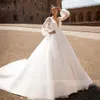 Satin A-Line Wedding Dress 2020 Sexy V-Neck Backless Shining Rękaw Puff Rocznika Suknie Ślubne Wedding Vestido de Noiva