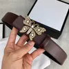 Дизайнерские ремни для мужчин Женщины роскошные бабочки Big Buckle Fash