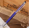 2 en 1 cristal écran tactile stylos cadeau stylo à bille stylo en métal stylet capacitif JXW376