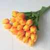 PU Flores Artificial Silk tulipas real toque de flores mini-Tulip Wedding Bouquet decorativa decorações de casamento Artificial Decor LSK172