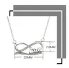 925 Sterling Silver Infinity & Alphabet Pendant Necklace For Women Wholesale & Retail Cubic Zirconia Inlay Love Hope Faith