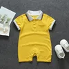 Nuovi vestiti per bambini Pagliaccetto per neonato Manica corta Tuta estiva Moda stampato Plaid Pagliaccetti estivi Vestiti per bambini3913232