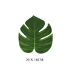 36PCS Zielone sztuczne tropikalne Palm Tree Monstera Leaf Liście na DIY Wedding Dom Garden Office Dekoracja sypialni Pography B2786674