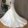 Vestido de bola de luxo Princesa vestidos de noiva querida laço laço appliques modestos jardim nupcial vestido vestido de novia costume