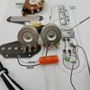 Nouveau potentiomètre de condensateur de guitare TL CTS 250K Kit de câblage d'arbre en cuivre pour-Stra CDE 715P .022 200V capuchon Orange + dessin de ligne de soudage