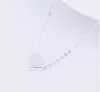 Fashion-Silver Plated Copper Pendant necklace Flat bottom solid love necklace the best gift to women