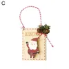 Nieuwe Collectie Kerstmis Santa Elk Snowman Tag Houten Memo Note Clip Ornament Xmas Tree Decor