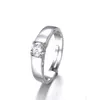 Öppet Justerbart parringband Cubic Zirconia diamant Förlovningsvigselringar för kvinnor herrmode Smycken Will and Sandy