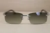 الجملة-الساخنة 8200757 الرجال نمط جديد النظارات حقيقية أسود بدون شفة إطار نظارات شمسية الحجم: 56-18-140mm