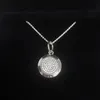 925 Sterling Silver Signature Pendant Necklace Original Box for Pandora CZ Diamond Disc Chain Necklace for Women Men