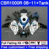 KONICA blu hot Corpo + Serbatoio per HONDA CBR 1000RR CBR 1000 RR 2008 2009 2010 2011 277HM.40 CBR1000 RR 08 10 11 CBR1000RR 08 09 10 11 Carena