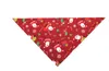 100pcs / lot Chien Vêtements De Noël Chien Chiot Chat Bandanas Petit Moyen Bavoirs Serviette Écharpe Santa Impression Toilettage Costume Accessoires Y919