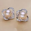 Freshwater Pearl necklace earrings jewelry sets,real 925 sterling silver jewelr sets for women