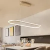 Lengte 1200mm Moderne LED Hangende Kroonluchter voor Dining Keuken Kamer Dubbele Glow Suspension Luminaire Kroonluchters