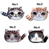 Designer-Cute Cat Coin Purses for Girls Cartoon Velvet Plånbok Kvinnor Make Up Bag Coin Poch Holder för barn Zipper Kosmetisk väska Partihandel