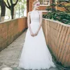 Robe Mariage 2019 Halter Pescoço Tule Praia Vestidos De Noiva com Rendas Top Até O Chão Vestido De Noiva Abiti Da Sposa