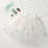 Baby Girls TUTU Skirts Kids Floral Printed Mesh Princess Dress Summer Ballet Tulle Pettiskirt Fancy Party Skirts Costume Dancewear YP813