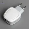 5V 2.1A 1.5A Smart Travel HH-030 большой Dual 2 USB Eggshell Эллипс овальный эллипс стиль зарядное устройство телефона адаптер 100 шт. / Лот