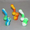 4,75 pouces Silicone Smoking Bubble Pipe tuyaux à main en silicone Incassable portable bang verre nectar attrape-cendres