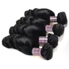 Ishow Peruvian Virgin Hair Extensions Loose Curl Wave 4PCS Brazilian Weave Bundles