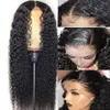 Transparent Lace frontal Wigs 150% Pre plucked Full natural Human Hair Glueless Lace Front Human Hair Wigs Curly Invisible Lace Front Wigs