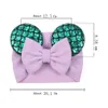 Big bow wide haidband cute baby girls hair accessories sequined mouse ear girl headband 16 colors new design holidays makeup costu2408788