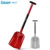 One Size Aluminum Sport Utility, 3 Piece Collapsible Design, Perfect Snow Shovel for Car, Camping and Other Outdoor Activities, Red