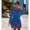 New Sexy Cover Up Bikini Costume da bagno donna Coverup Beach Costume da bagno Wear Knitting Costumi da bagno Mesh Beach Dress Tunica1349785