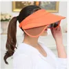 New Fashion Women UV Protection Clip-On Wide Brim Sun Hat Cap With Retractable Visor Anti-Ultraviolet Outdoor Hat Adjustable Size