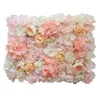 60x40cm Varje bit Peony Hydrangea Rose Flower Wall Panels för bröllopsbakgrund Centerpieces Party Decorations 12st / Lot