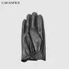 Caranfier Mens Genuine Sheepskin Leather Gloves Driving Car Motorcycle Bike Goatskin Touch Screen Mittens Breathable Male Gloves T2269