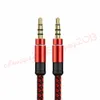 3.5mm Auxiliary Aux Audio Cable Unbroken Metal Fabric Braiede Man stereokabel 1,5m 3m för iPhone Samsung MP3 Speaker Tablet PC