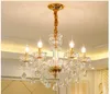 Free Shipping Crystal Chandelier Hanging Living Room K9 Crystal Chandelier Pendant Light Fixture Wedding Decoration Pendant Lamp