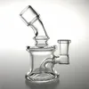 3.2 Inch 10mm 14mm Vrouwelijke Mini Bong Waterleidingen Waterpijp Recycler Bedwelmende Glas Roken Waterpijpen Stompe Pijp clear Dikke Hand Booreilanden