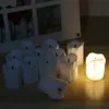 12 adet LED elektrikli pille çalışan tealight mumları Tatilde çantası için sıcak beyaz alevsiz dekorasyon 5505298