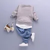 Conjunto de roupas infantis para bebês, conjunto de roupas esportivas para outono e verão para meninos e meninas de 1 a 4 anos