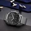 New Fashion Men Waterproof Watch Rose Golden Sliver Top Brand Steel Mesh Band Chronograph Date Men's Sports Wristwatch