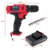Freeshipping Vt104 Ac 100-240V Cordless 21V Two-Speed Electric Screwdriver/Drill With 2 Lithium Batteries And Power Display Light