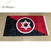 Drapeau de l'anarchisme juif 3 * 5ft (90cm * 150cm) drapeau en polyester bannière décoration volant maison jardin drapeau cadeaux de fête