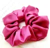 Femmes Hair Scrunchies Faux Silk Solid Bands Bands Filles Tie à cheveux Ropes Pondeur Ponde Solder Scrunchy Hair Accessoires 12 Colors2145694