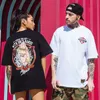 الربيع الهيب هوب تي شيرت رجال الأيدي القوية طباعة القمصان harajuku streetwear صيف tshirt قصيرة الأكمام قمم Tees القطن