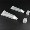 Tubo de brillo de labios suave transparente de 8 ml con contenedor de botellas recargables de embalaje cosmético vacío