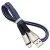 1m 3FT Micro V8 USB-kabel Zinc Alloy Laddning Datatsladd för telefon Samsung Huawei Xiaomi