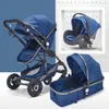 Carrinho de bebê 3 em 1 carrinho dobrável Buggy Buggy Lightweight Portable Traveling Pram Pushchair