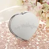 4PCS Personalized Stainless Steel Heart Mirror Compact Bridal Shower Wedding Favors Party Keepsake Bridesmaids Shower Favors