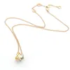 Luxury Designer Bijoux Pendants Colliers Femmes hommes Rose Gold / Silver B Lettre Intertone Collier de printemps