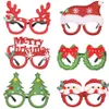 Christmas Glasses Frame Glittered Santa Snowman Antler Eyeglasses Xmas Party Decoration Photo Prop Holiday Favors JK1910